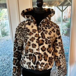 Bella Dahl Leopard Teddy Jacket